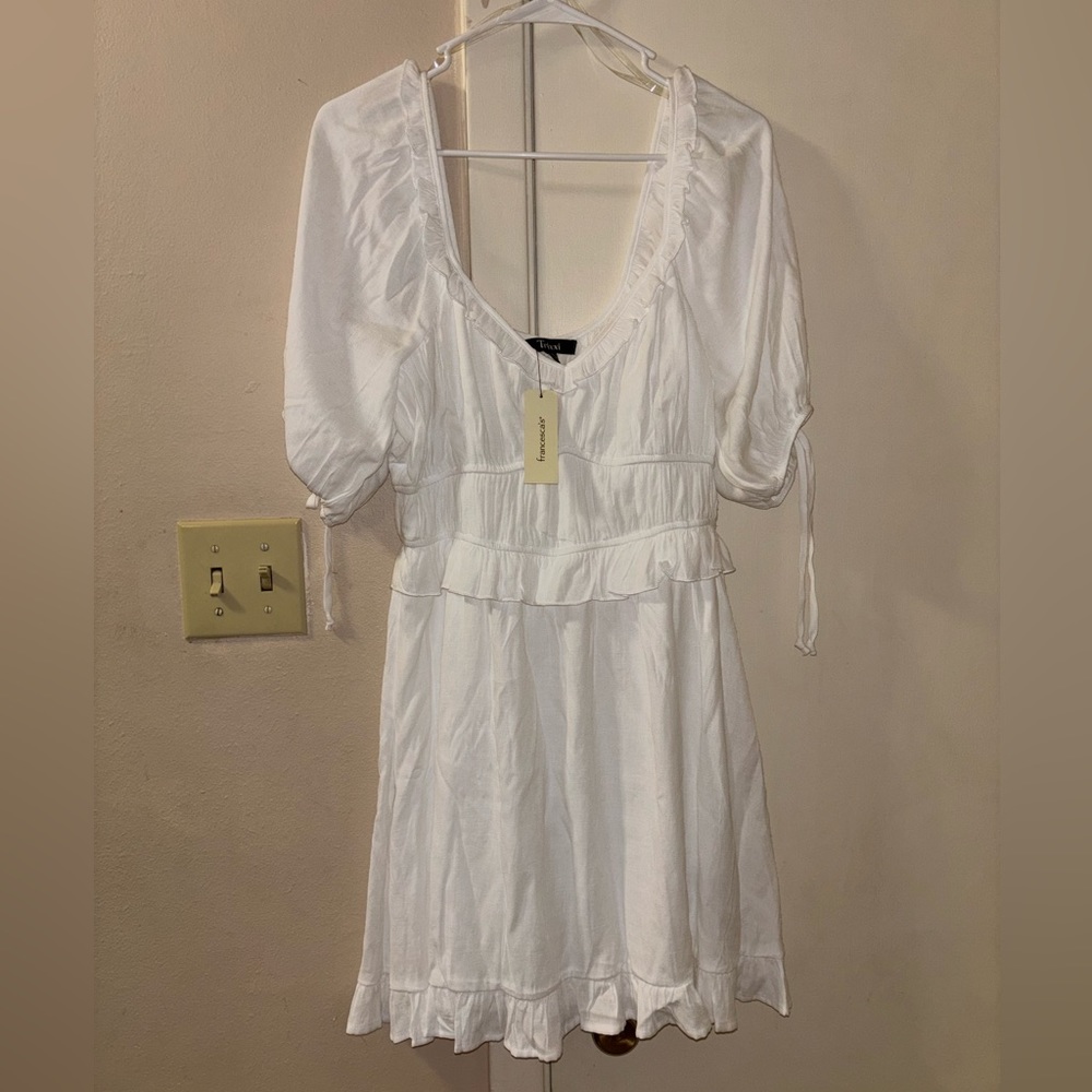 Francesca’s midi white summer dress